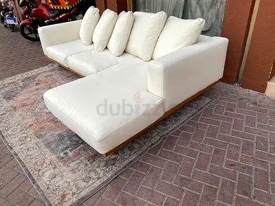 West Elm L shape Sofa Beige