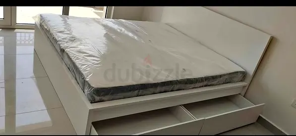 Ikea malam bed with ikea mattress king size 180 x200cm bed