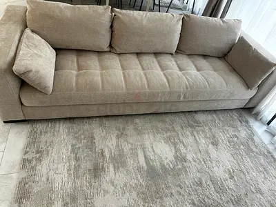 Home Centre Beige Sofa – Excellent Condition, Barely Used