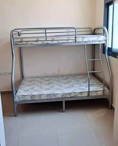 Metal Bunk Bed with Mattresses - Double Decker