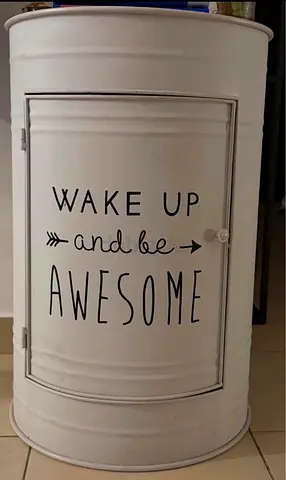 Metal Cabinet with Two Shelves — Compact Storage Unit