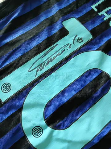 Signed Inter Milan No.10 Football Jersey — Autographed (Lautaro Martínez) Match Shirt