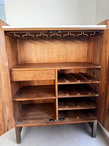 Crate & Barrel Cantina Bar Cabinet - Original - Marble Top Was Dhs 7400
Now Dhs 5000