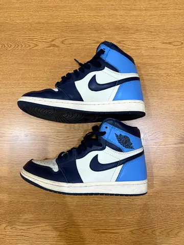 Used Nike Air high-top sneakers navy/white, size available