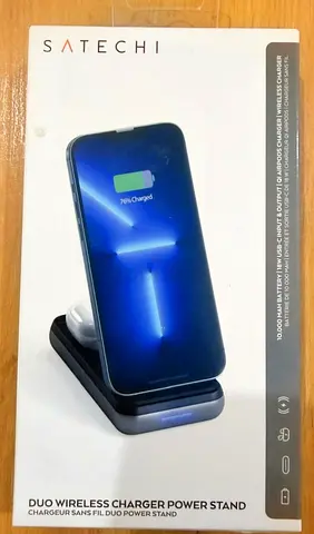 DUO Wireless Charger Power Stand & Power Bank | Multi Device Wireless & Wired Charging, 10K mAh Port