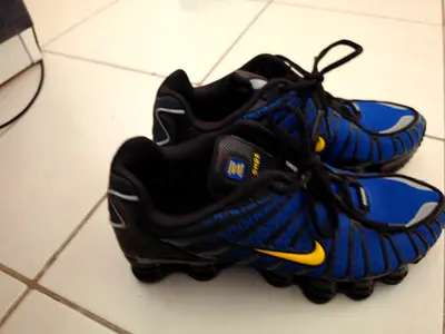 Used Nike Shox Running Shoes - Blue/Black, Size 41/8