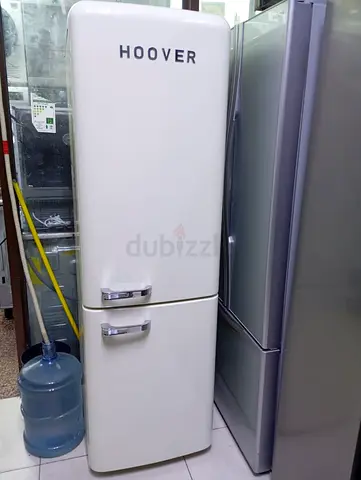 Hoover Retro-Style Fridge Freezer - White, Good Working Condition