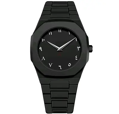Black Men's Wristwatch with Arabic Numerals - Plastics light Bracelet