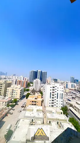 شقة غرفتين وصالة للإيجار السنوي في أبراج الراشدية – عجمان | بلكونة وإطلالة مفتوحة