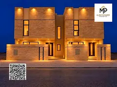 Saudi-style villa in Al-Heliw | Two floors + roof | Includes registration fees, electricity, water,