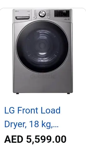 LG 18/10kg Front Load washer and  Dryer - Good Working Condition,Like new
