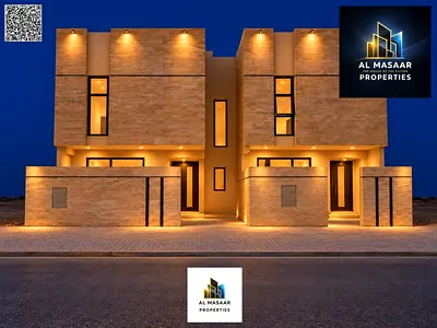 Saudi-style villa in Al-Heliw | Two floors + roof | Includes registration fees, electricity, water,