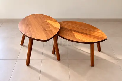 🔥 MOVING SALE! Iconic IKEA Stockholm Walnut Coffee Tables (Set of 2) — ONLY 300 AED!