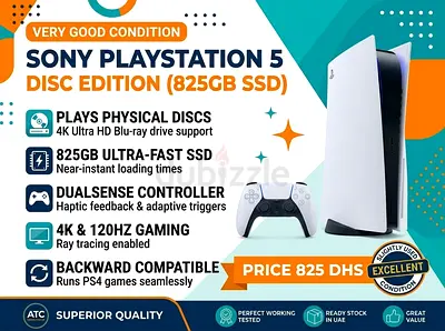 Sony PlayStation 5 Disc Edition (825GB SSD) - Very Good Condition