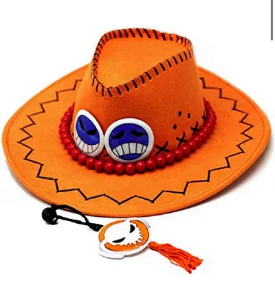 One Piece Portgas D. Ace Cowboy Hat – Halloween Costume & Cosplay | Brand New Sealed