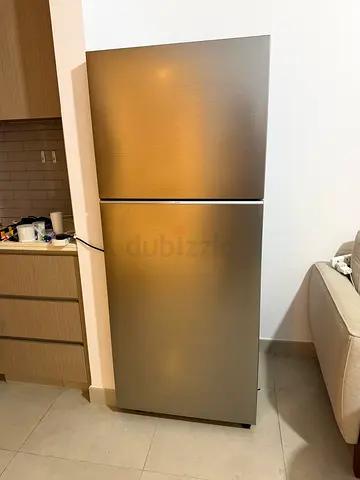 Samsung Stainless Steel Double-Door Refrigerator - Good Condition