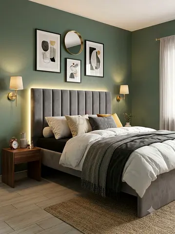 Double Bed With Mattress Size 120*190Cm