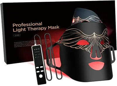 LESCOLTON Led Face Mask Light Therapy,4 Colors Skin Rejuvenation