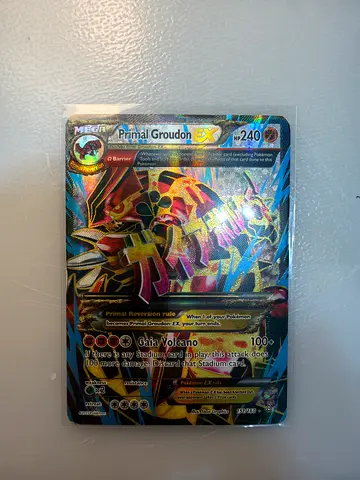 Primal Groudon EX Pokémon Collectible Holo Card (Rare) - Good Condition
