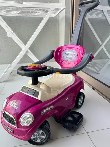 Music Ride-On Car with Handle — Pink, Good Condition