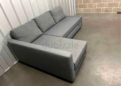 Gray L-shape Sofa bed with Chaise – Compact Modern Design