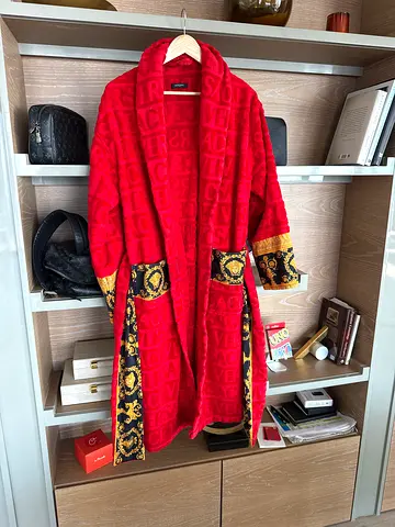 Versace I Love Baroque red bathrobe