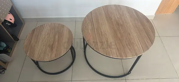 Two coffee tables light brown color