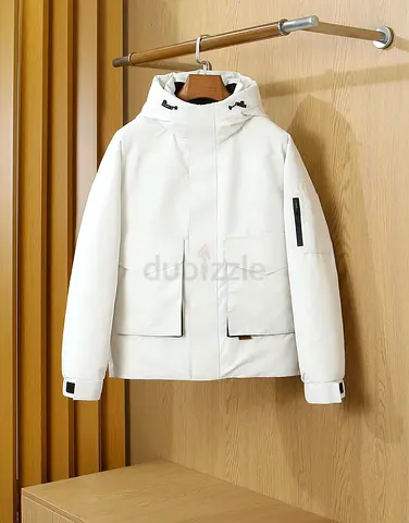 Zegna White Puffer Hooded Jacket — Men’s Casual Winter Coat (SUPER MASTER QUALITY)