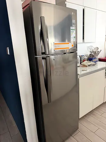 LG Stainless Steel Double Door Refrigerator - Good Condition