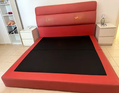 King size bed frame and mattress