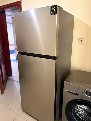 Hisense 418L Silver Double-Door Refrigerator Valid warranty Like New URGENT SALE NEGOTIABLE