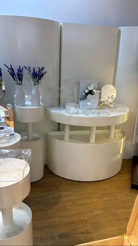 Display Table Set with Two Matching Stands