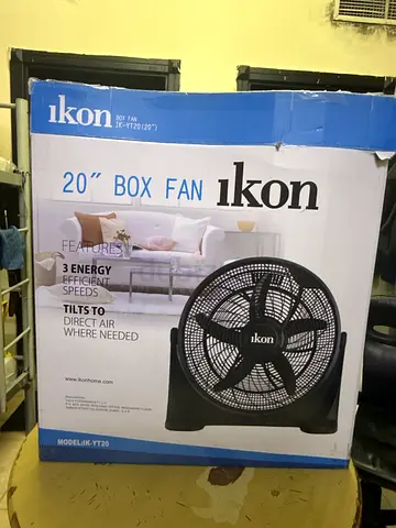 Ikon 20-inch Box Fan (New in Box) - Powerful Air Circulation