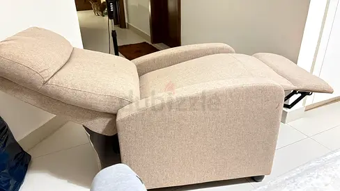 Beige Single Recliner Armchair in Good Condition Almost New