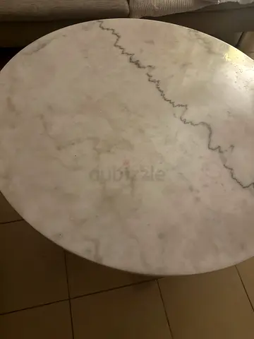 Round Marble Top Side/Coffee Table
