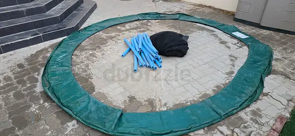 New spare parts for a 12ft Trampoline (green outer pad ring, net and foam inserts