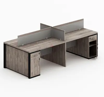Modern 4-Person Office Workstation Desk For Sale in Dubai