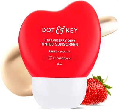 Dot & Key Strawberry Dew Tinted Sunscreen SPF 50+ (50ml) - Shade 00 Peony