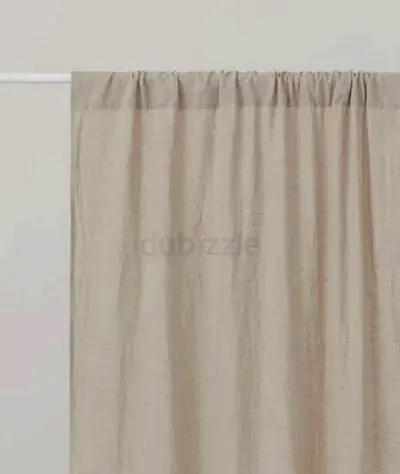 IKEA Beige Pure cotton Curtains (1 piece) - Ready to Hang