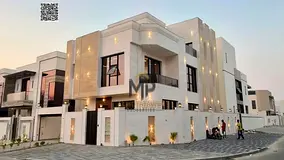 A corner villa featuring a luxurious Saudi-style design and a prime location directly facing a mosqu