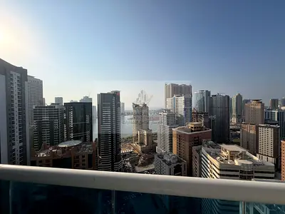 2-Bedroom Apartment for Rent in Al Taawun, Sea and Open Views, Two Balconies, Spacious Layout, Large Distributor, Parking, Gym and Pool