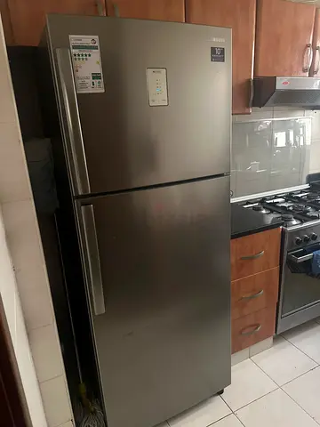 Samsung Stainless Steel Double Door Refrigerator - Good Condition