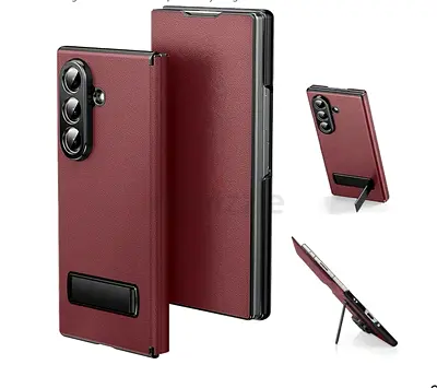 Samsung Galaxy Z Fold 7 Case with Kickstand, Wine
Business Leather Magnetic Foldable Case