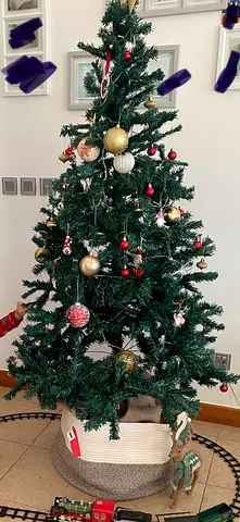 Artificial Christmas Tree with some Ornaments (not all in the picture)