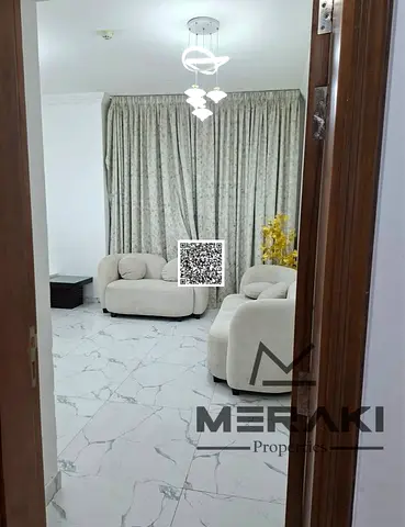 غرفة وصالة واسعة في برج الواحة 2 بالطابق التاسع