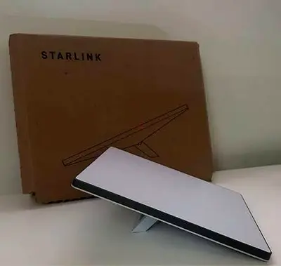 Starlink Flat High-Gain Dish (Dishy) with Stand — Used, Good Condition