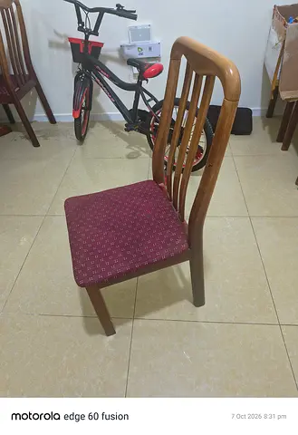 Wooden Dining Chair with Cushioned Seat (set available)