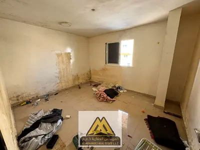 1-bedroom apartment in Al Jurf Industrial 3, Ajman. Sharing allowed, split AC, AED 27,001 yearly.