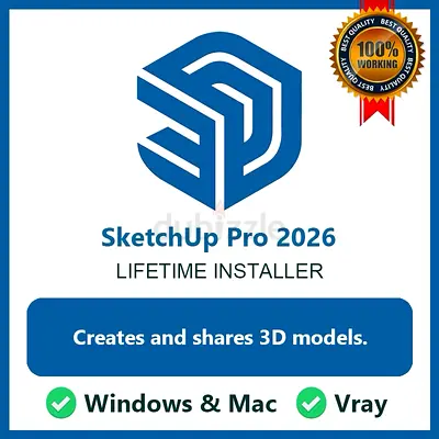 SketchUp Pro 2026 Lifetime License - Windows & Mac