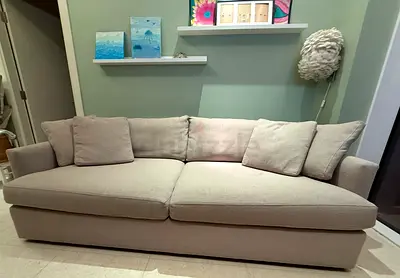 Crate and Barrel three seater sofa lounge feather filled